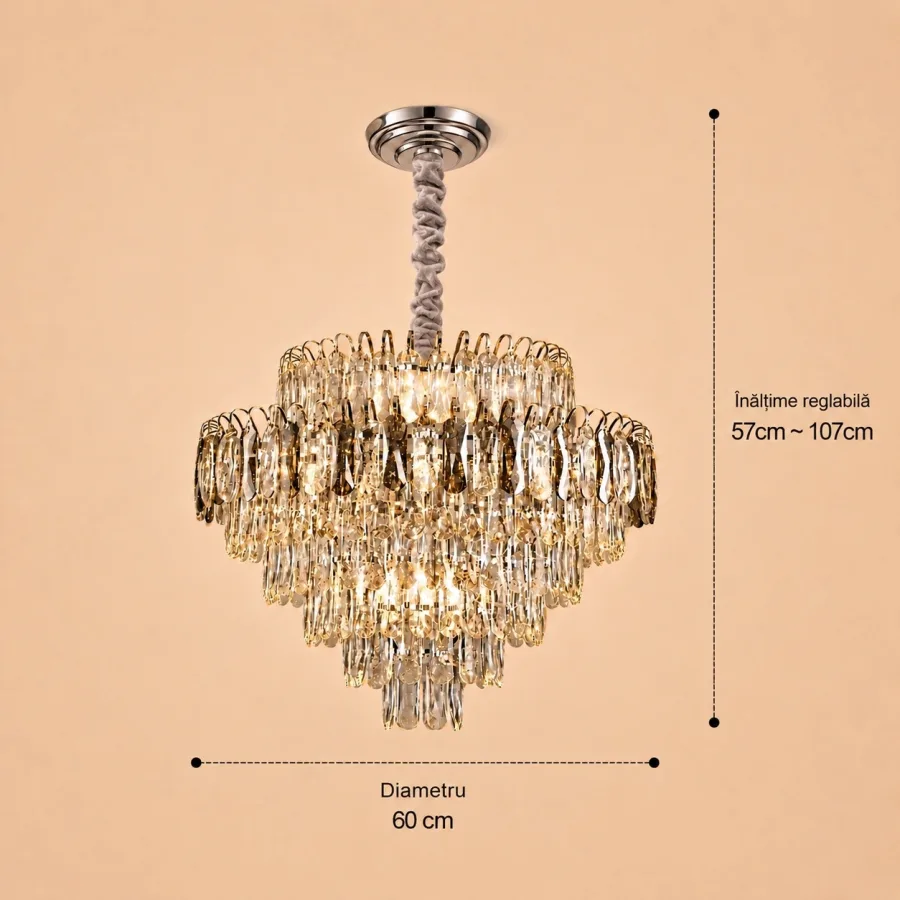 Velmora-Candelabru Diam.60cm cu 14 Becuri