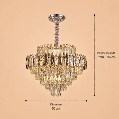 Velmora-Candelabru Diam.60cm cu 14 Becuri