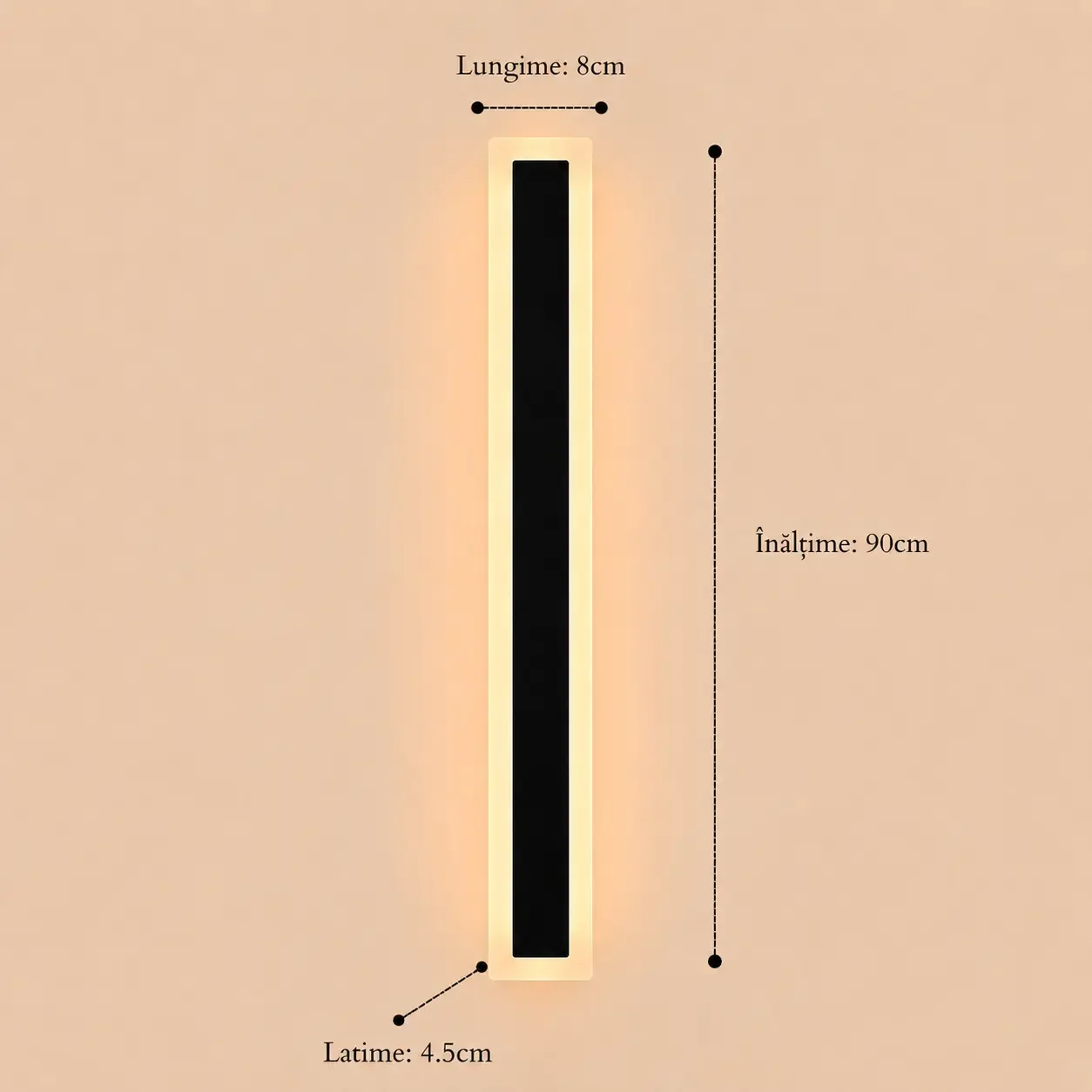 Dion-aplica led de exterior 90cm neagra