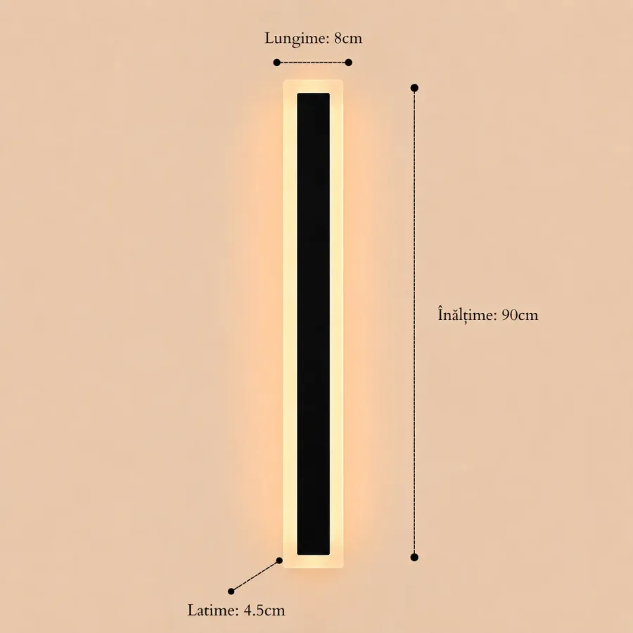 Dion-aplica led de exterior 90cm neagra