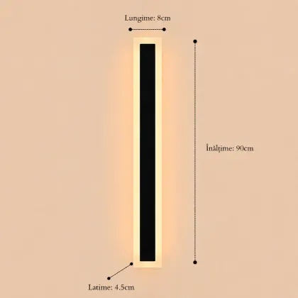 Dion-aplica led de exterior 90cm neagra