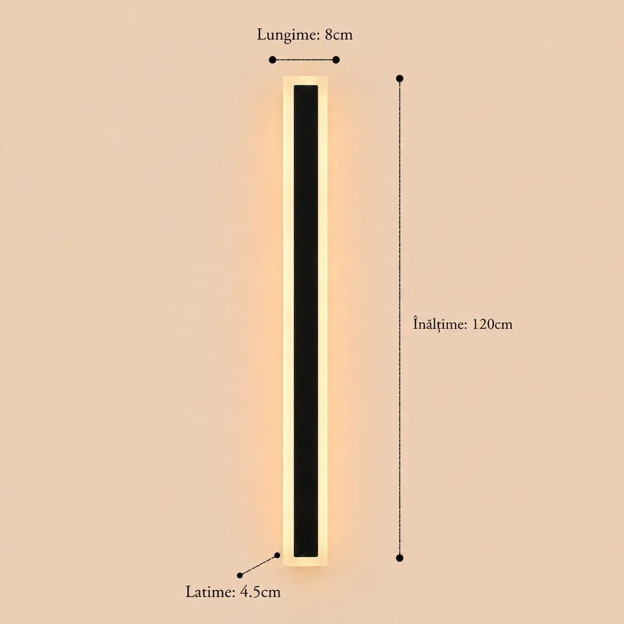 Dion-aplica led de exterior 120cm neagra