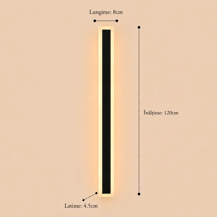 Dion-aplica led de exterior 120cm neagra