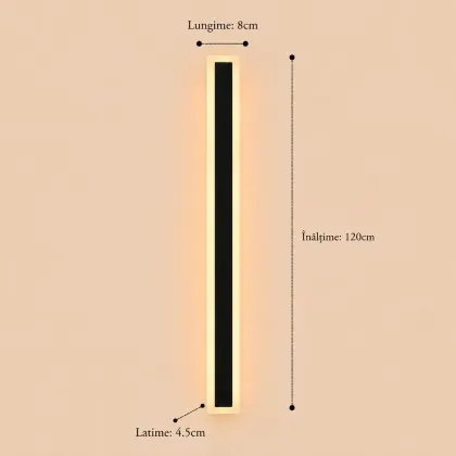 Dion-aplica led de exterior 120cm neagra
