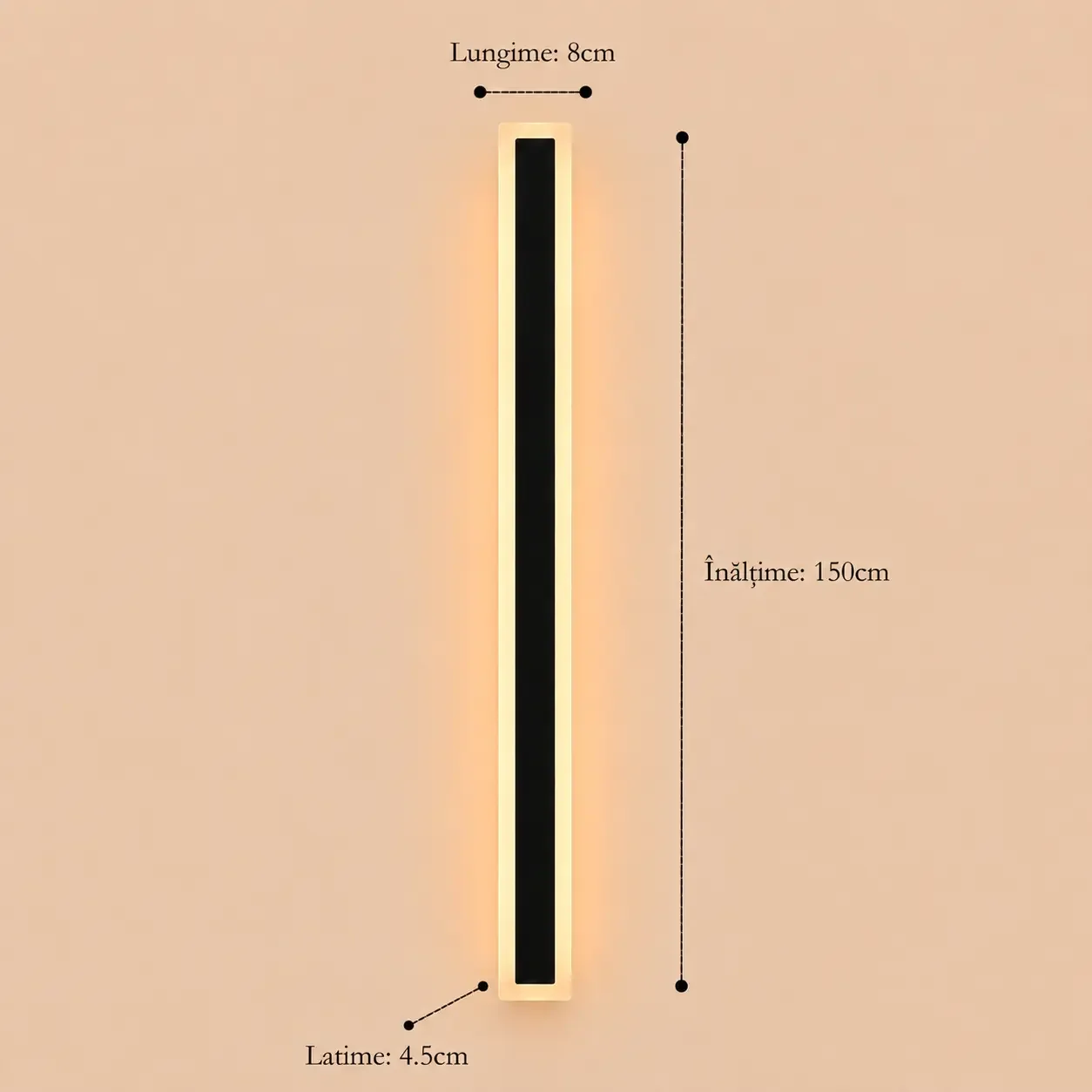Dion-aplica led de exterior 150cm neagra