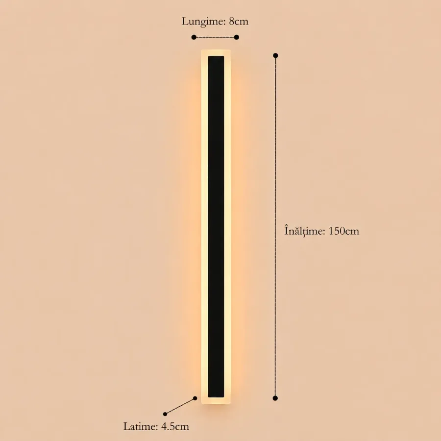 Dion-aplica led de exterior 150cm neagra