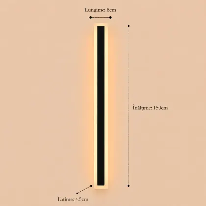 Dion-aplica led de exterior 150cm neagra