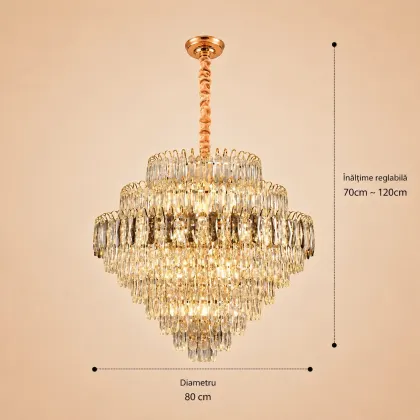 Velmora-Candelabru Diam.80cm cu 24 Becuri