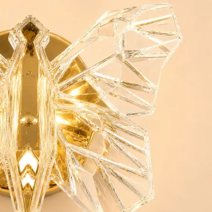 Nature-lustra led cu 3 fluturasi aurii