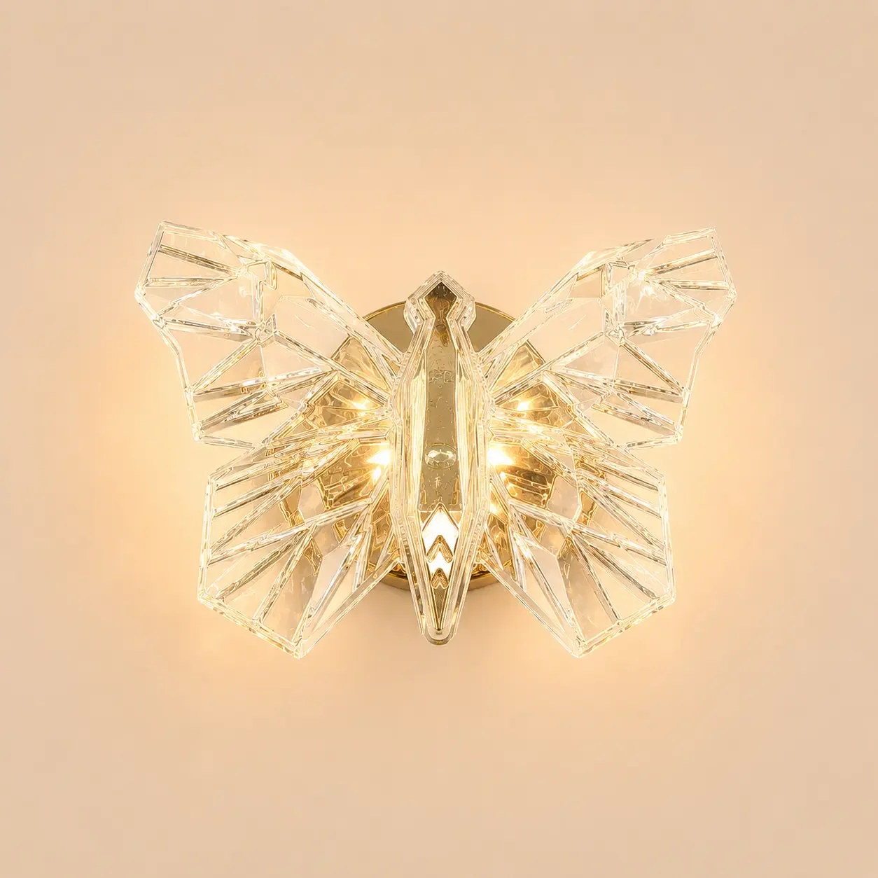 Nature-aplica led cu fluturas auriu