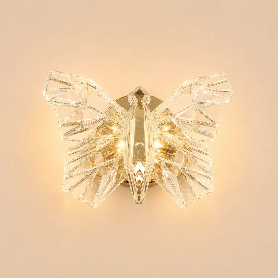 Nature-aplica led cu fluturas auriu