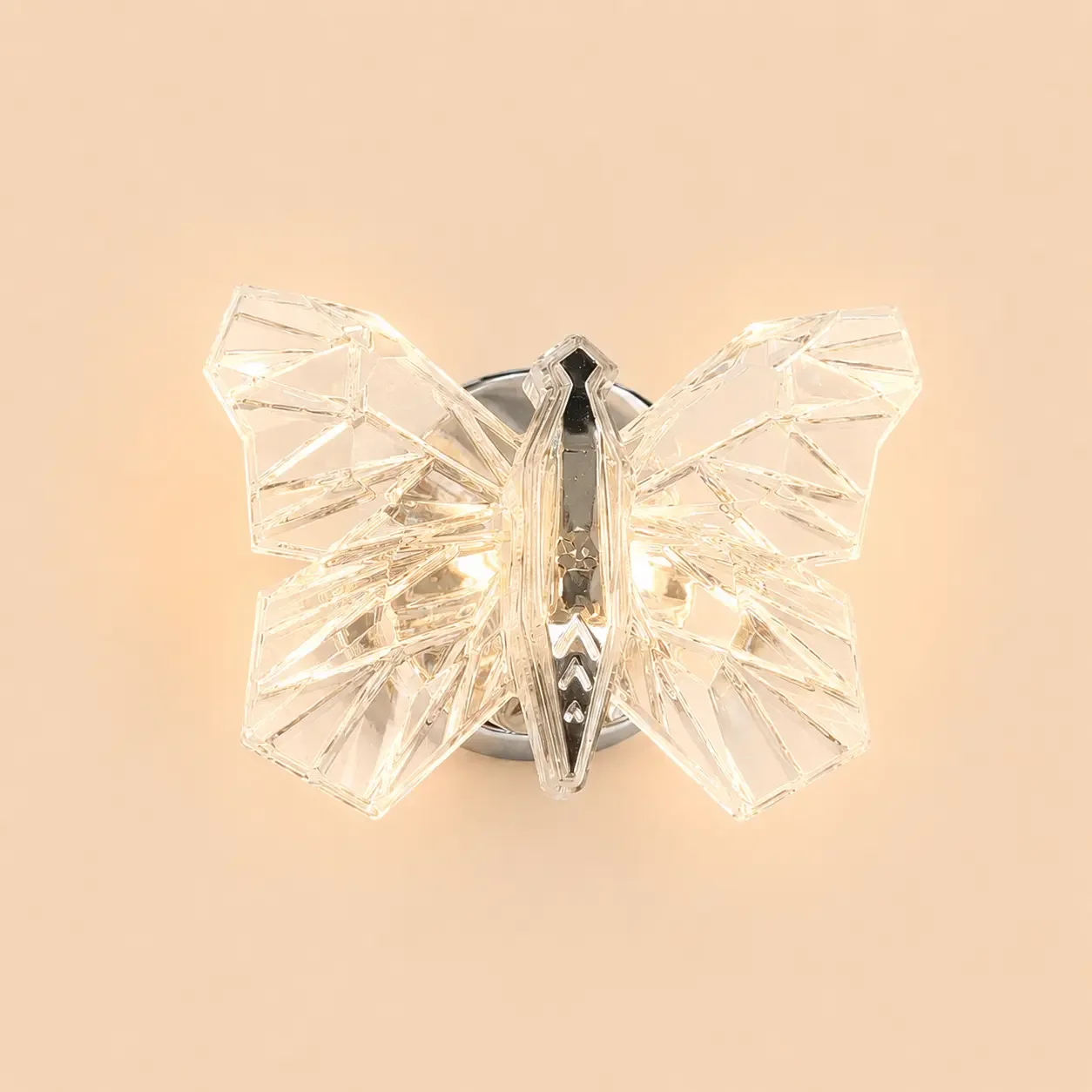 Nature-aplica led cu fluturas argintiu