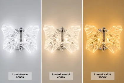 Nature-aplica led cu fluturas argintiu