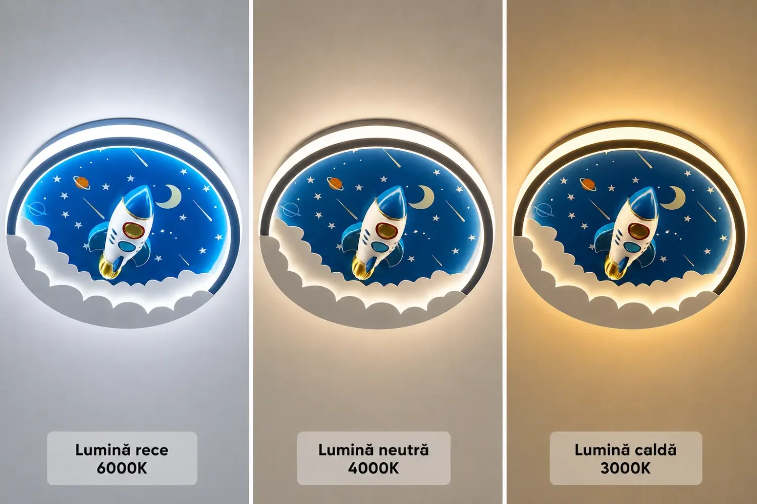 Rocket-Lustra Led pentru copii Diam.50cm