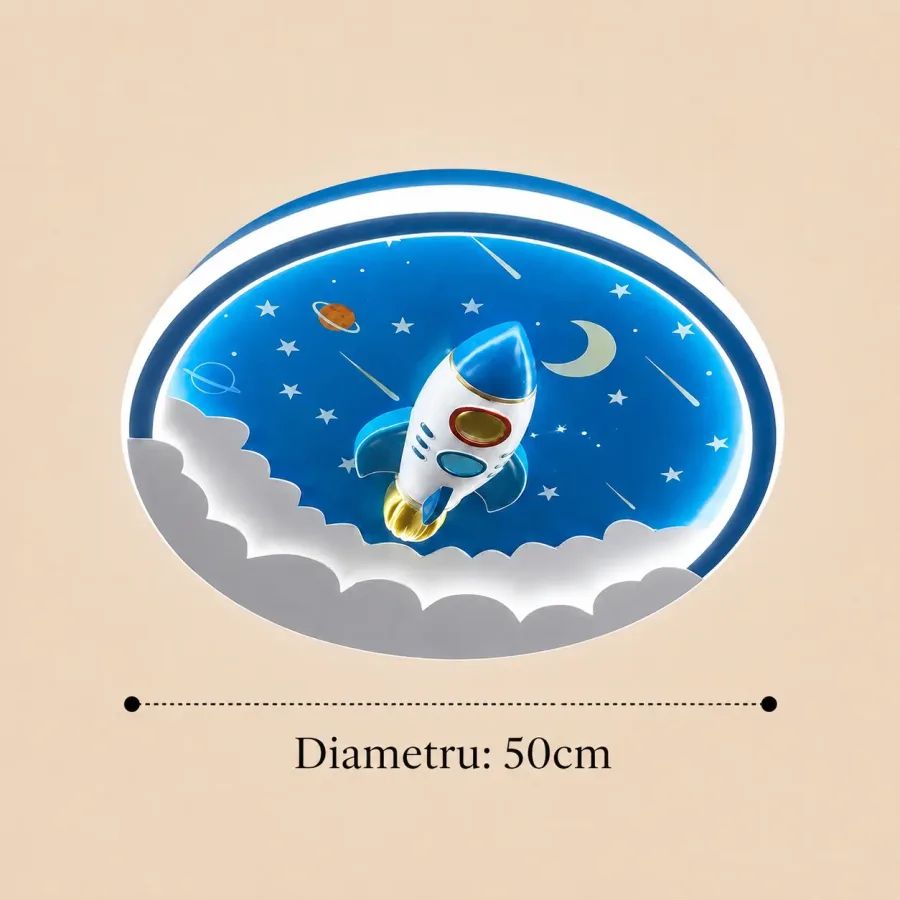 Rocket-Lustra Led pentru copii Diam.50cm
