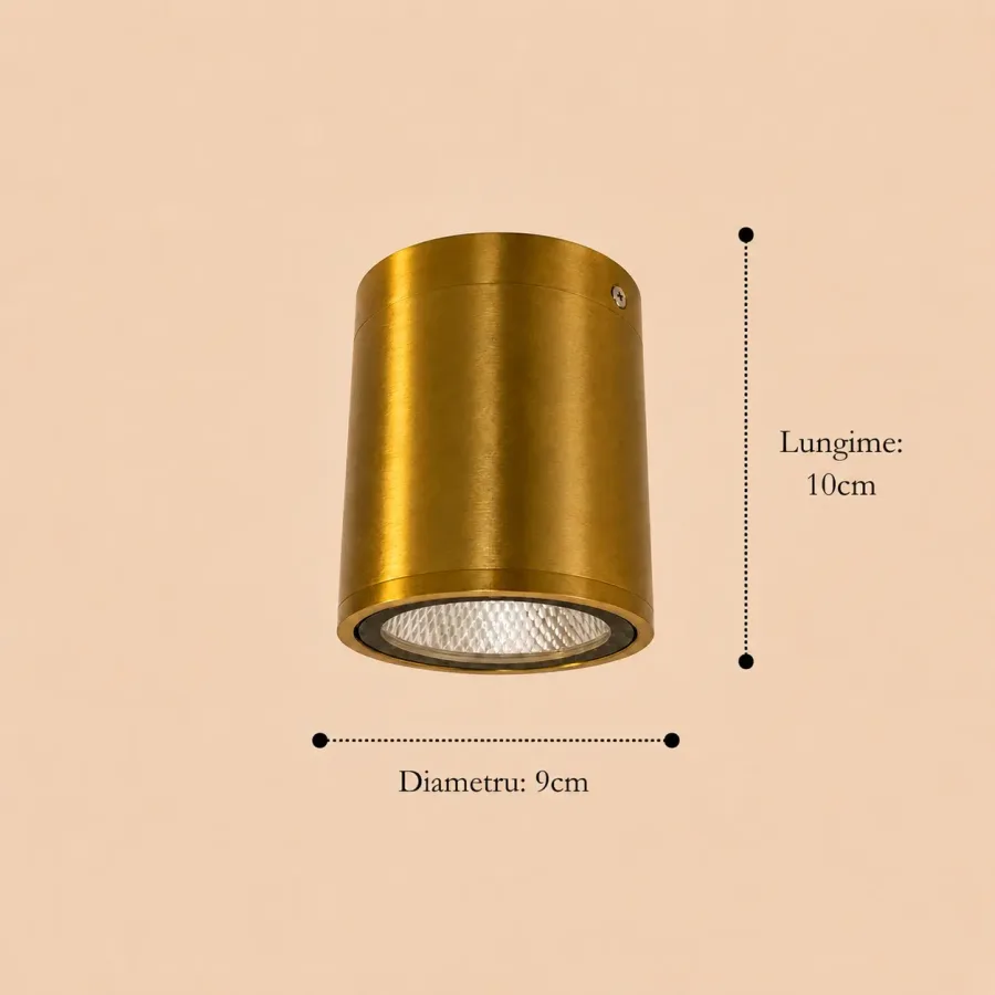 Aska-Spot Led Aplicat Auriu lumina calda