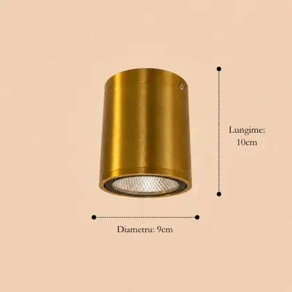 Aska-Spot Led Aplicat Auriu lumina calda