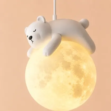 Tedi-lustra 3 penduli ursuleti cu becuri