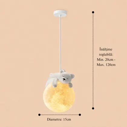 Tedi-pendul ursulet cu bec