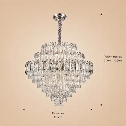 Velmora-Candelabru Diam.80cm cu 24 Becuri