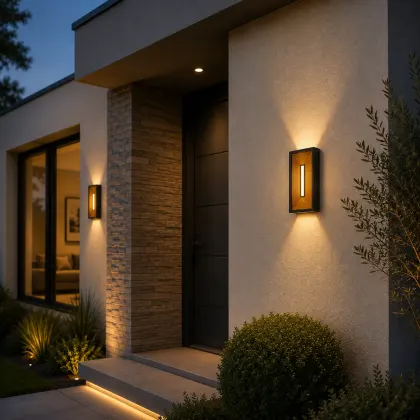 Arva-aplica led de exterior 20cm lumina calda