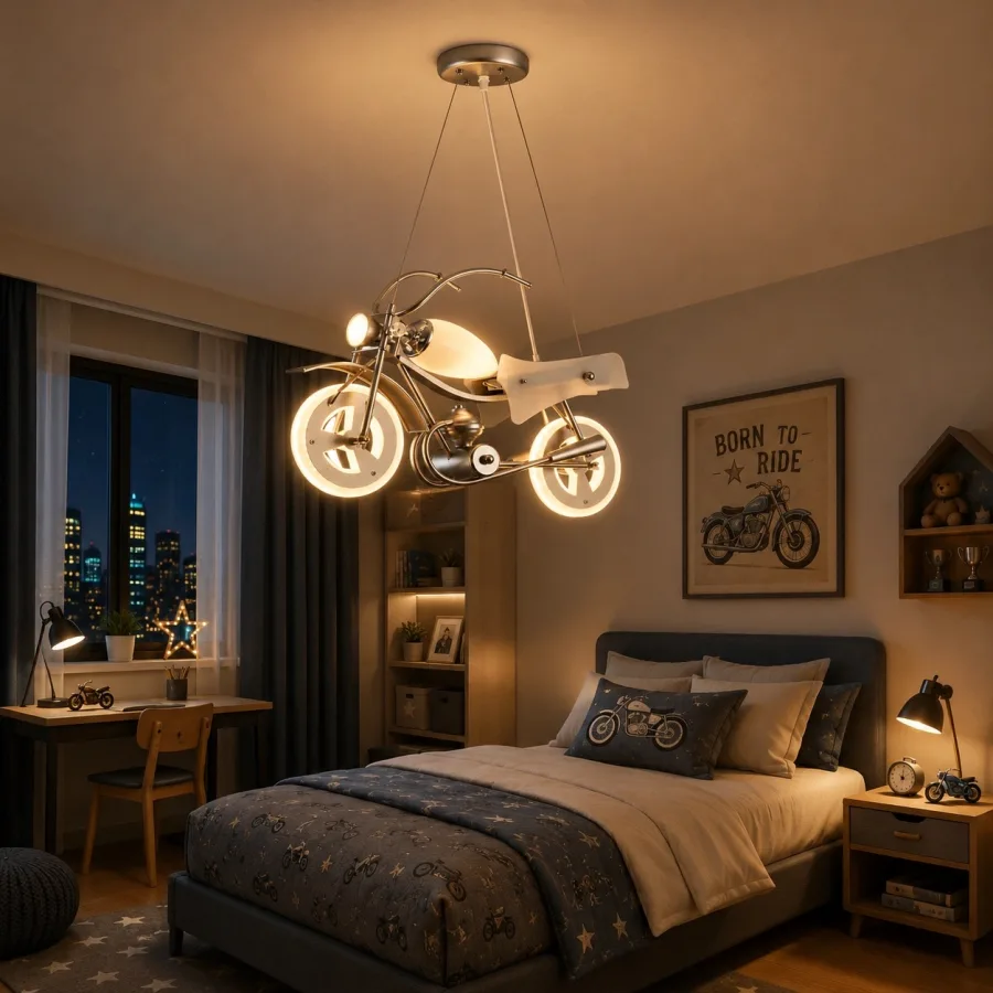 Joy-Lustra Led+Bec pentru copii motocicleta