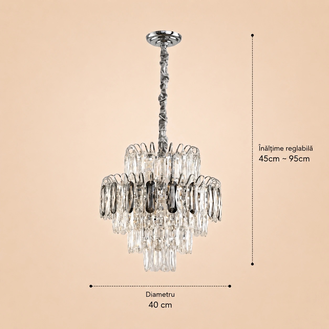 Velmora Candelabru Diam.40cm cu 7 Becuri