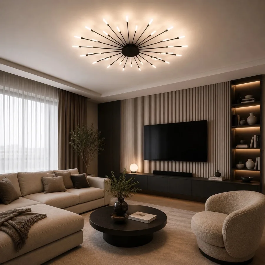Velto-Lustra Led spirala 76w cu telecomanda