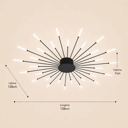 Velto-Lustra Led spirala 76w cu telecomanda