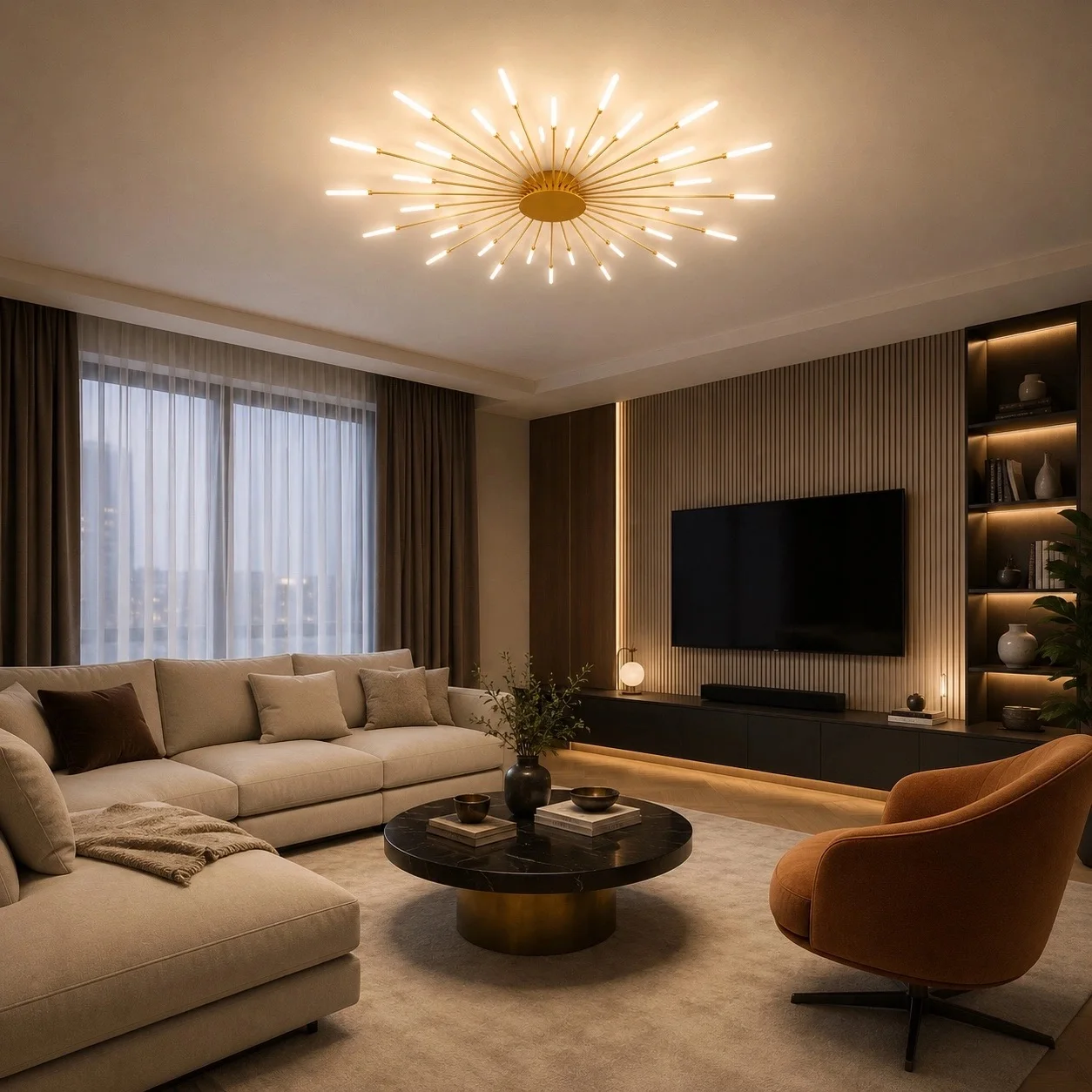 Velto-Lustra Led spirala 76w cu telecomanda