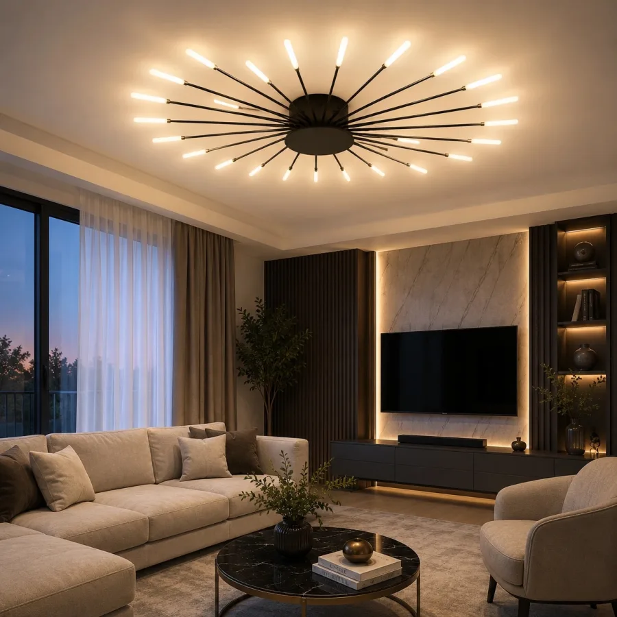 Velto-Lustra Led spirala 84w cu telecomanda