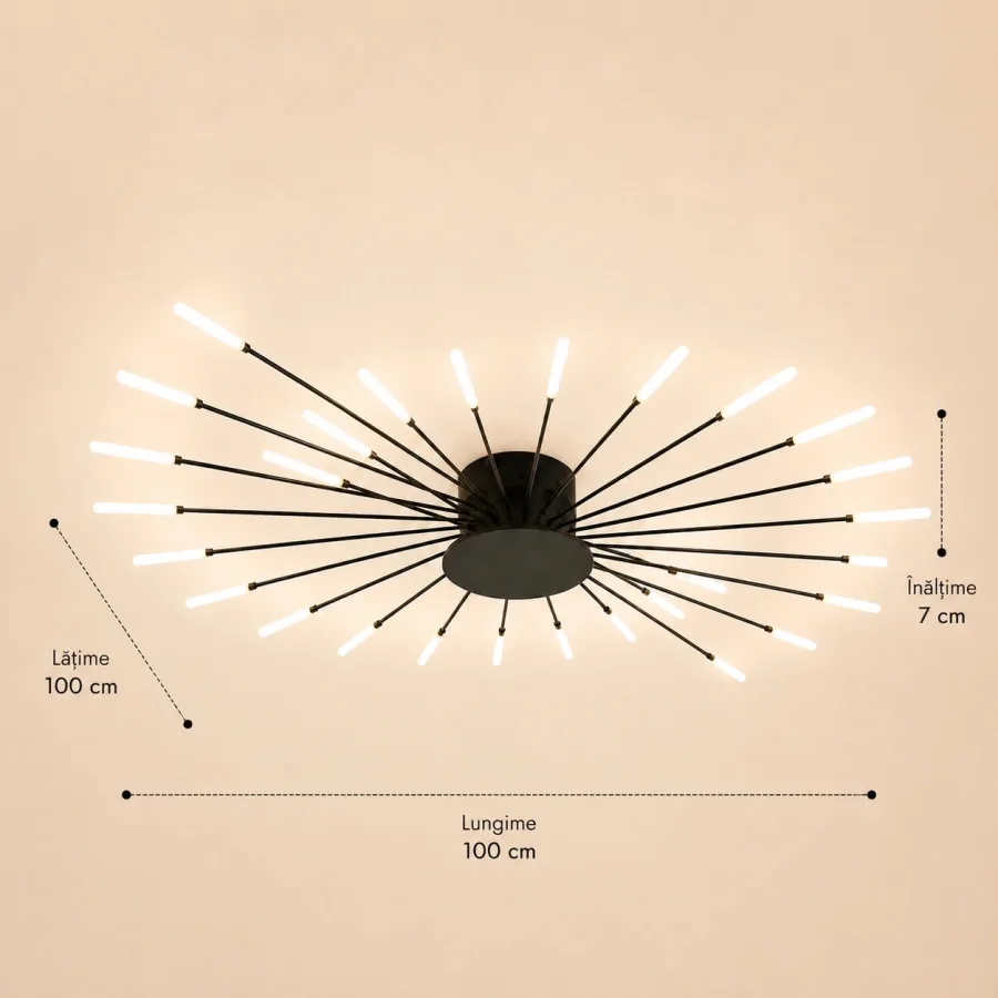 Velto-Lustra Led spirala 84w cu telecomanda
