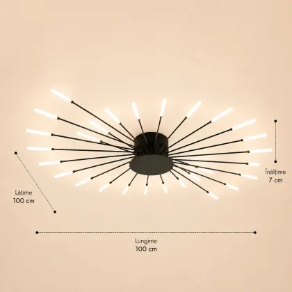 Velto-Lustra Led spirala 84w cu telecomanda