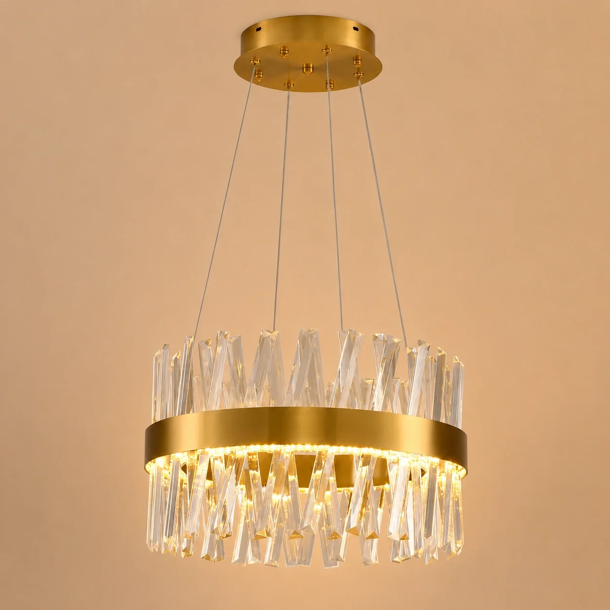 Belanova-lustra led cu cristale diam.40cm