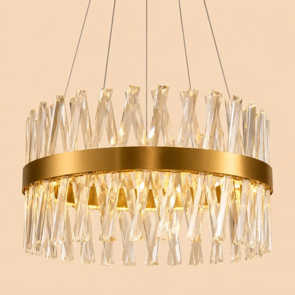 Belanova-lustra led cu cristale diam.40cm