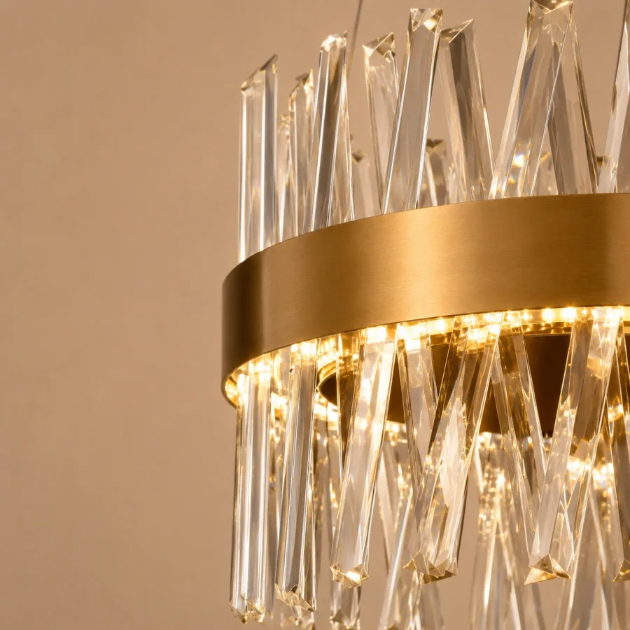 Belanova-lustra led cu cristale diam.40cm