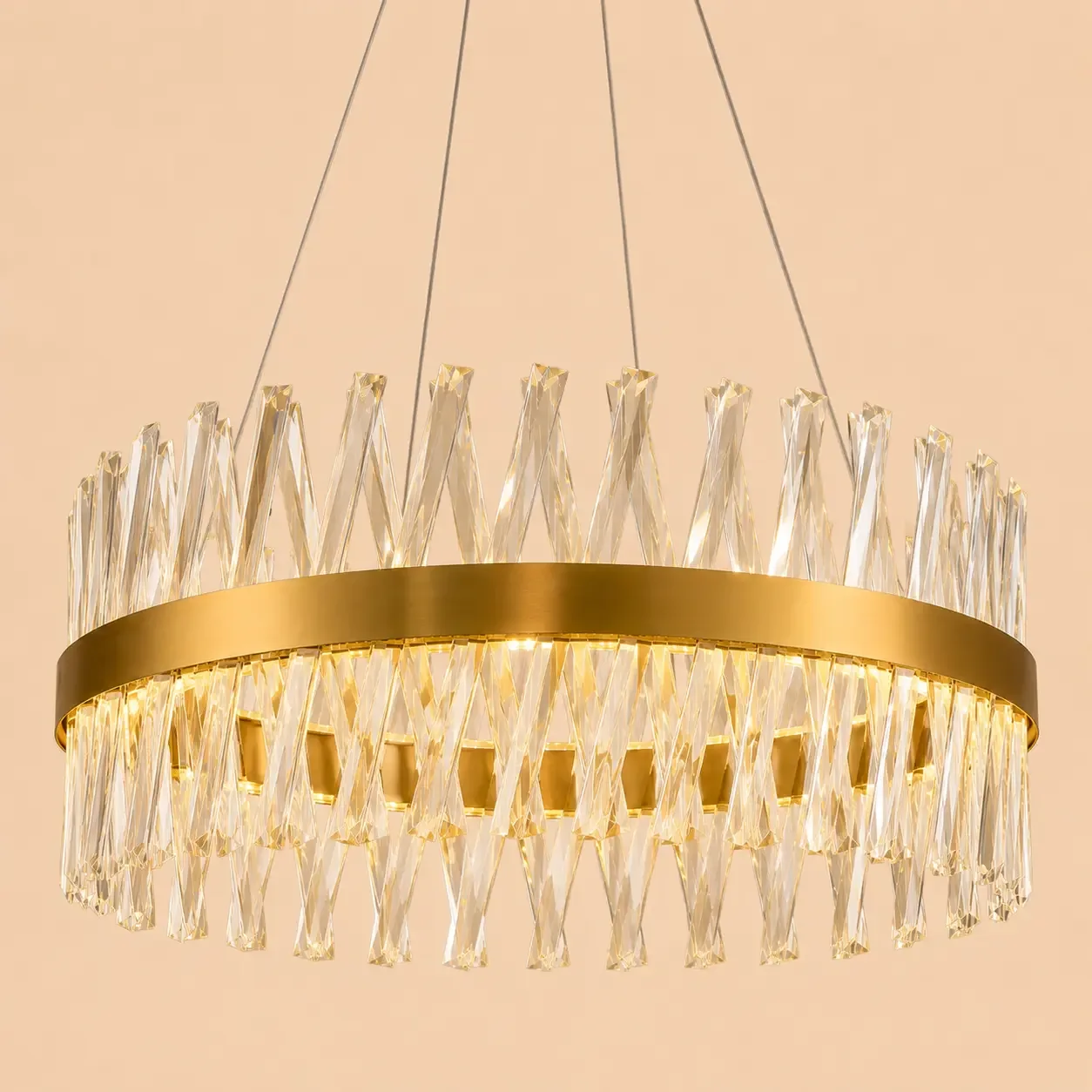 Belanova-lustra led cu cristale diam.50cm