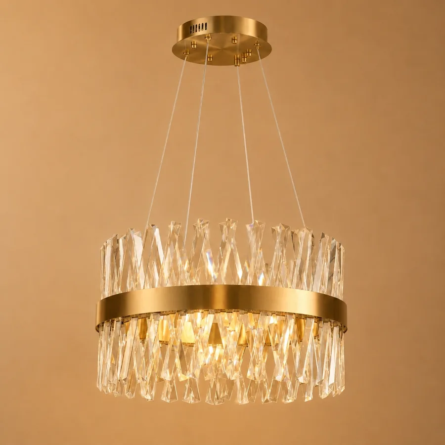 Belanova-lustra led cu cristale diam.50cm