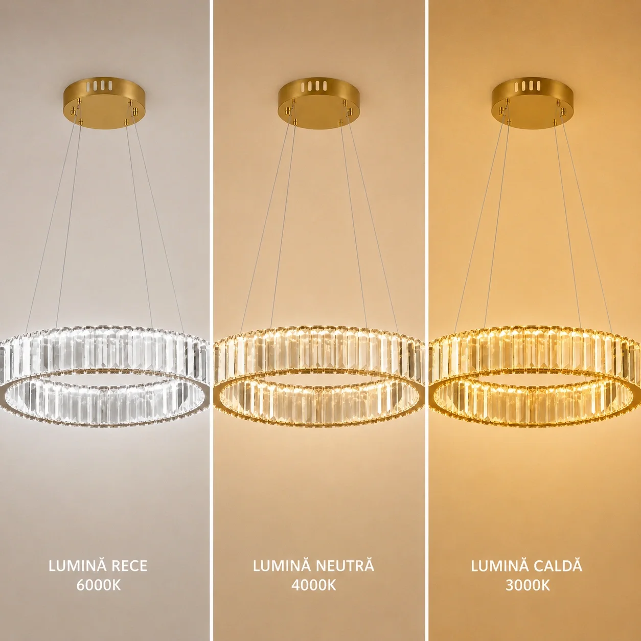 Auralis-lustra led cu cristale diam.40cm