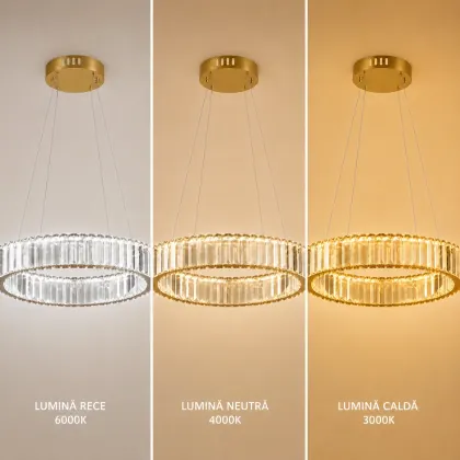 Auralis-lustra led cu cristale diam.40cm