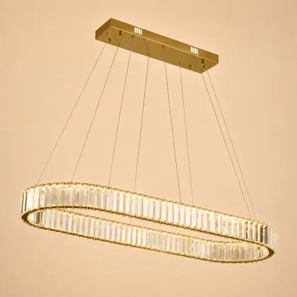 Auralis-lustra led Ovala cu cristale lungime 100cm