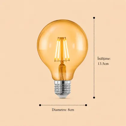Bec Led Filament 7W E27 model g80