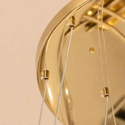 Luxoria-lustra led cu 15 pendule cristal tip diamant