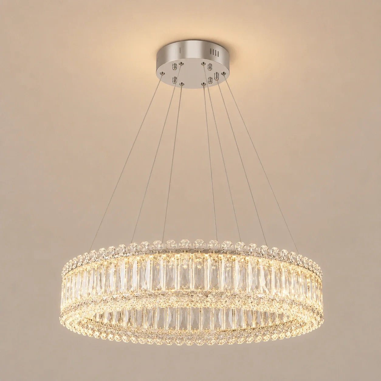 Miralux-lustra led eleganta cu cristale si telecomanda
