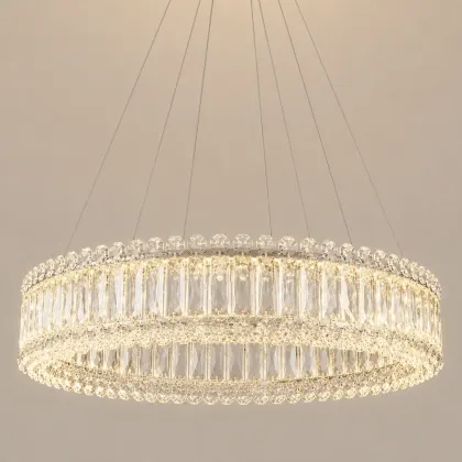 Miralux-lustra led eleganta cu cristale si telecomanda