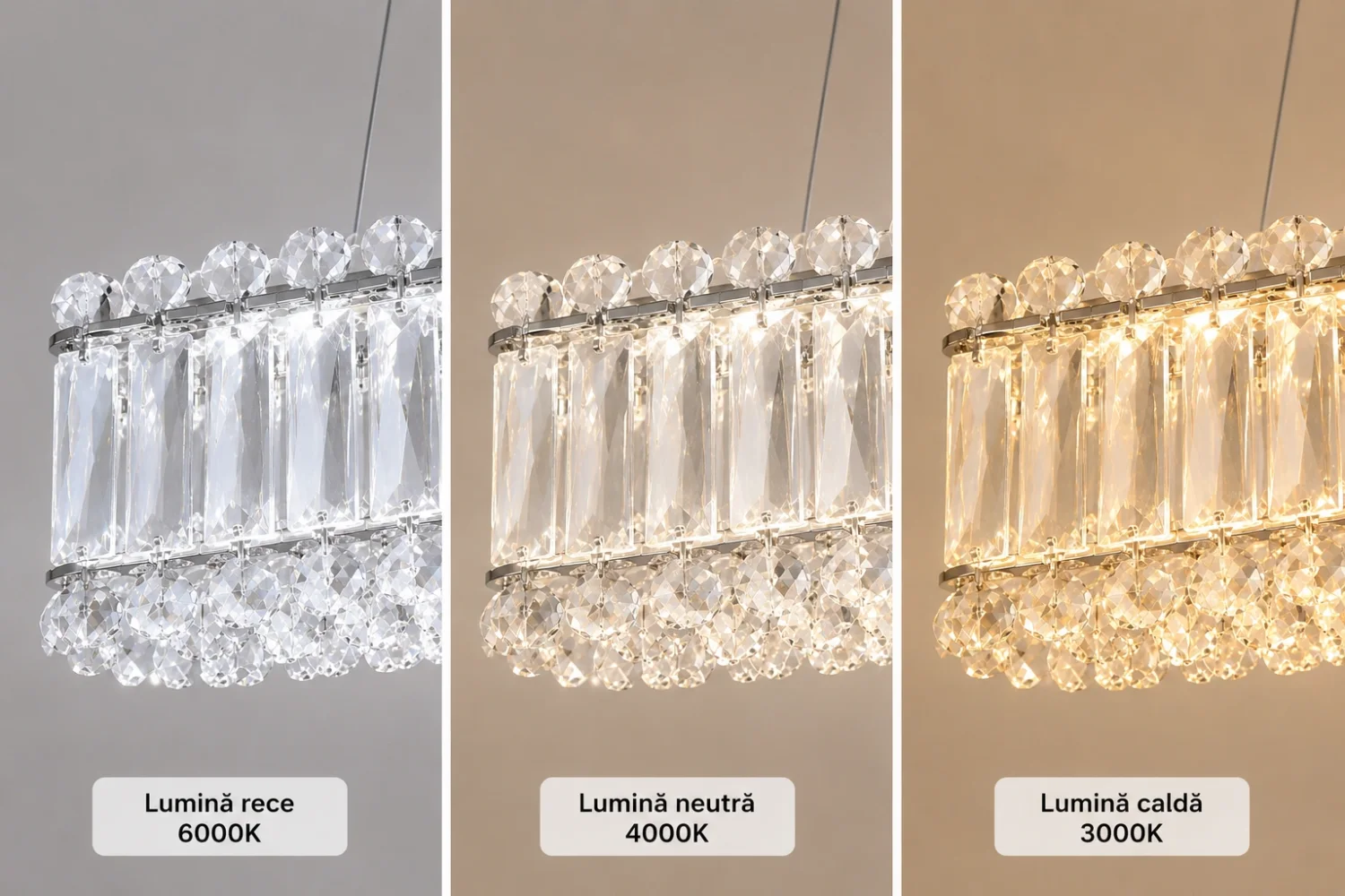 Miralux-lustra led eleganta cu cristale si telecomanda