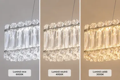 Miralux-lustra led eleganta cu cristale si telecomanda