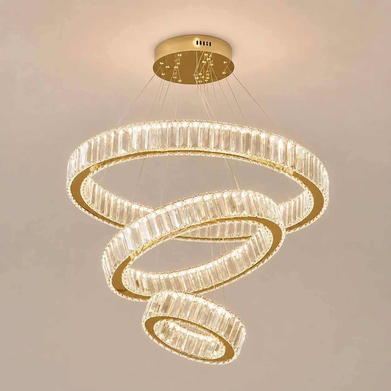 Prestige-lustra led luxury cu cristale si telecomanda