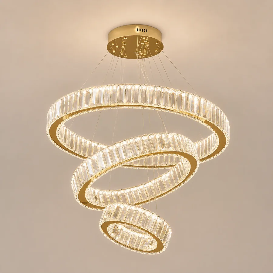 Prestige-lustra led luxury cu cristale si telecomanda