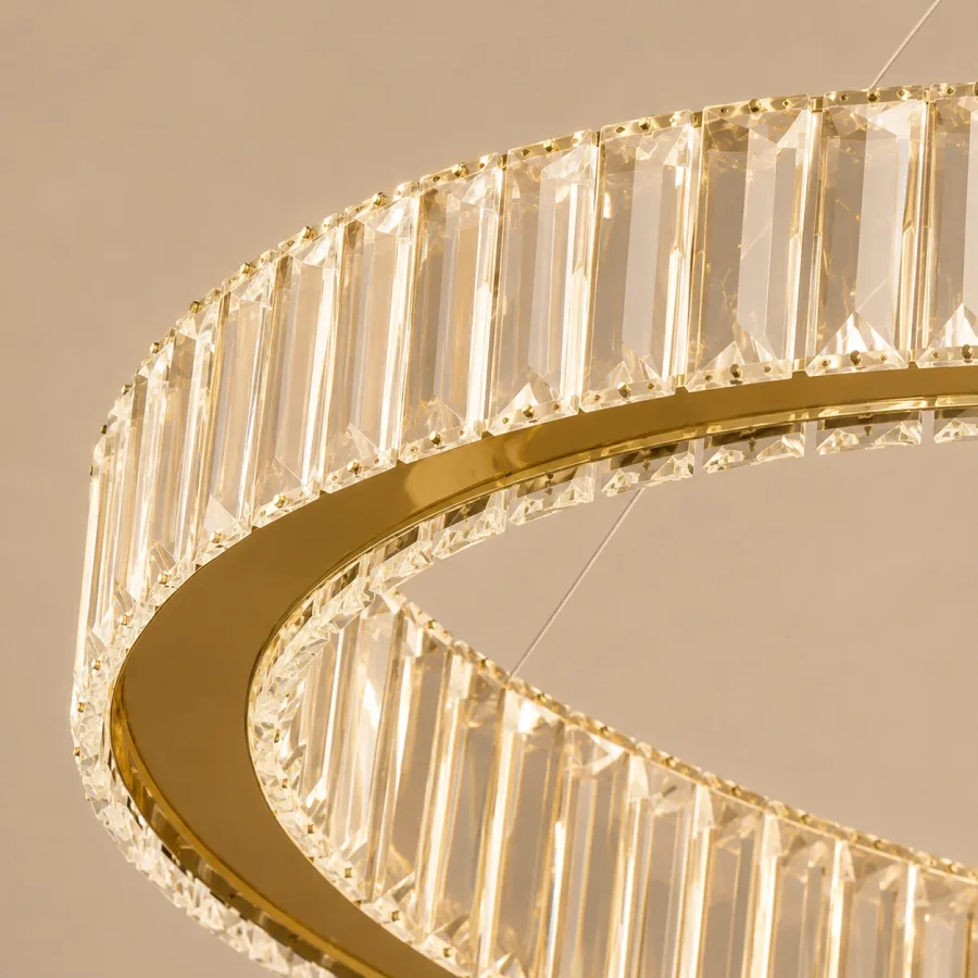 Prestige-lustra led luxury cu cristale si telecomanda